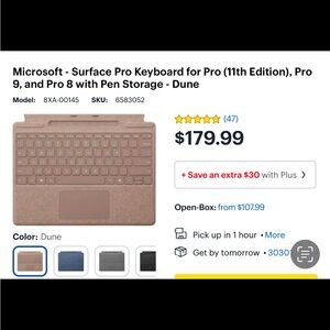 Microsoft Surface Pro Keyboard - Dune